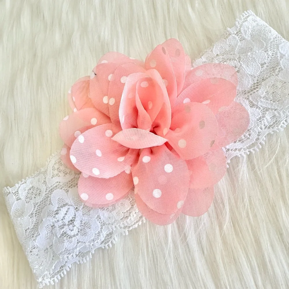 POLKA DOT LACE HEADBAND